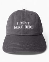 IDEA I Don't Work Here Şapka Charcoal/White