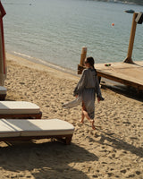 İKİKIZ Keten Baskılı Kimono