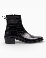 Kundura Crocodile Bot Black