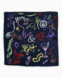 Lar Studio Love and Happiness 42 x 42 Bandana Blue