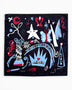 Lar Studio Queen of Hearts 52 x 52 Bandana Navy
