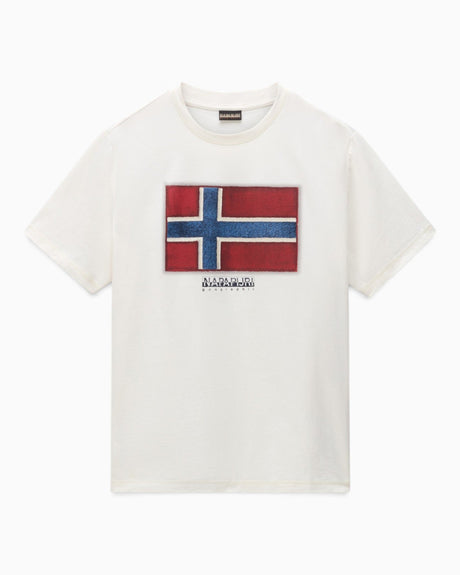 Napapijri Tiki Short-Sleeve T-Shirt White Whisper