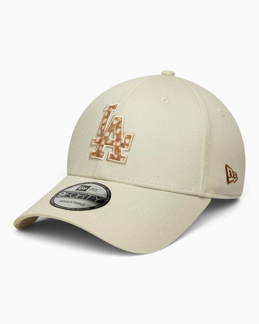New Era LA Dodgers Infill Animal Print 9FORTY Şapka Cream