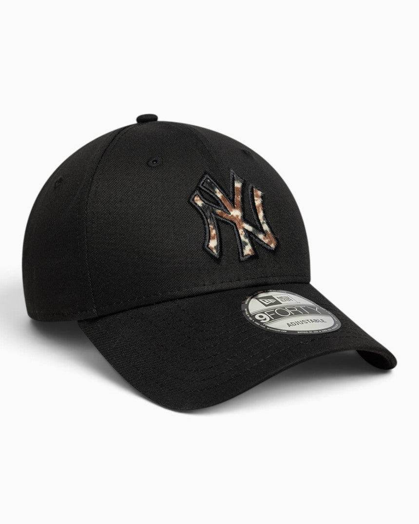 New Era NY Yankees Infill Animal Print 9FORTY Şapka Black