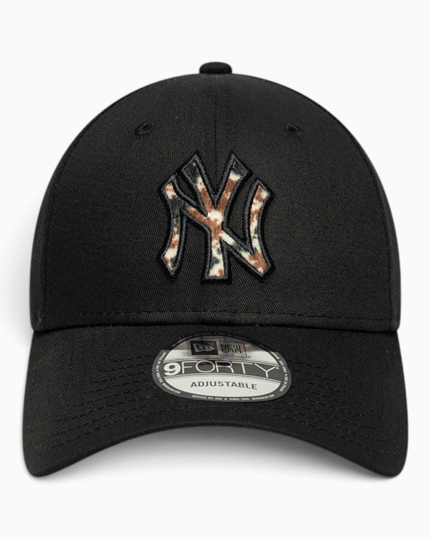 New Era NY Yankees Infill Animal Print 9FORTY Şapka Black