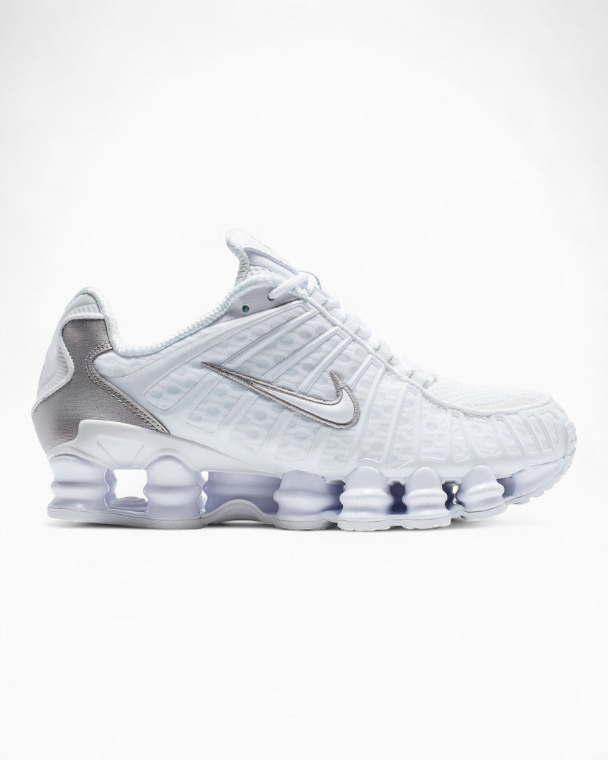 Nike Shox TL Kadın Sneaker White/White-Metallic Silver-Max Orange
