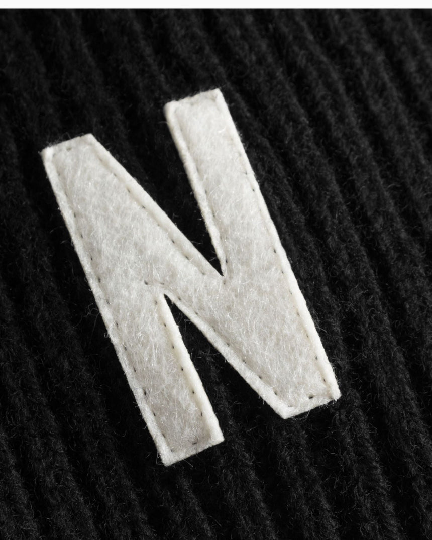 Norse Projects Merino Lambswool Rib N Logo Beanie