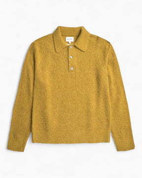 Norse Projects Rasmus Relaxed Brushed Erkek Polo Kazak Warm Yellow