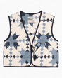 Nudie Jeans Lill Quilted Cotton Kadın Yelek Offwhite/Blue