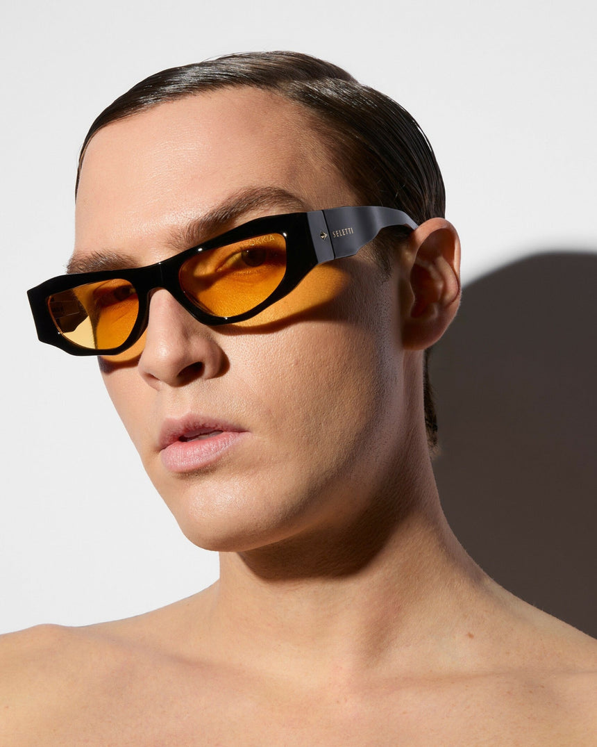 Okkia Seletti X Okkia Colorado Güneş Gözlüğü Black/Yellow Lenses
