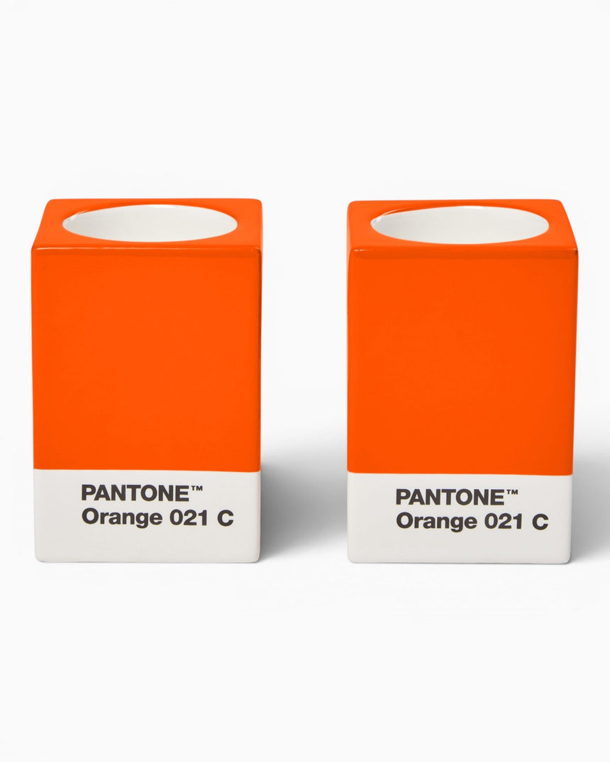 Pantone Candle Holders Set Of 2 Orange
