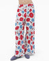 PEMY Red Flower Düz Kesim Geniş Kadın Pantolon Red Flower