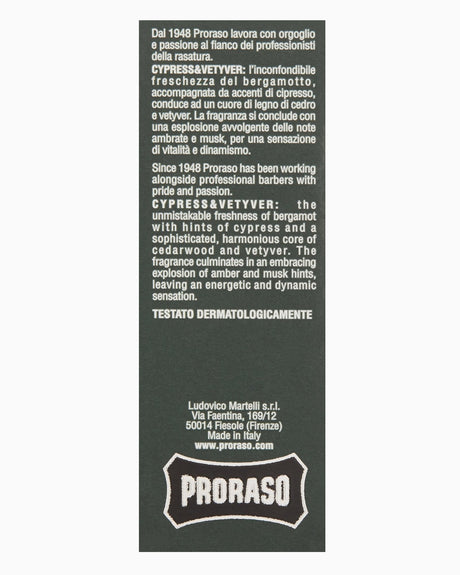 Proraso Eau de Cologne Cypress & Vetyver