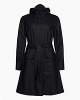 Rains Curve Long Jacket Black