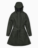 Rains Curve Long Jacket Green