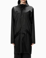 Rains Long Jacket Yağmurluk Black Grain