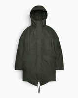 Rains Nome Long Parka Green
