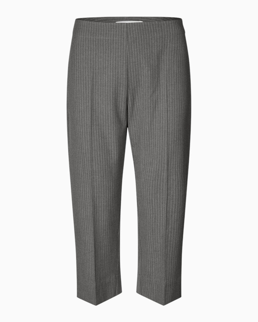 Samsøe Samsøe Sacorla Trousers Dark Gull Gray Pinstripe
