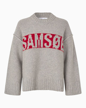 Samsøe Samsøe Sakeiku Samsoe Sweater Grey Mel.