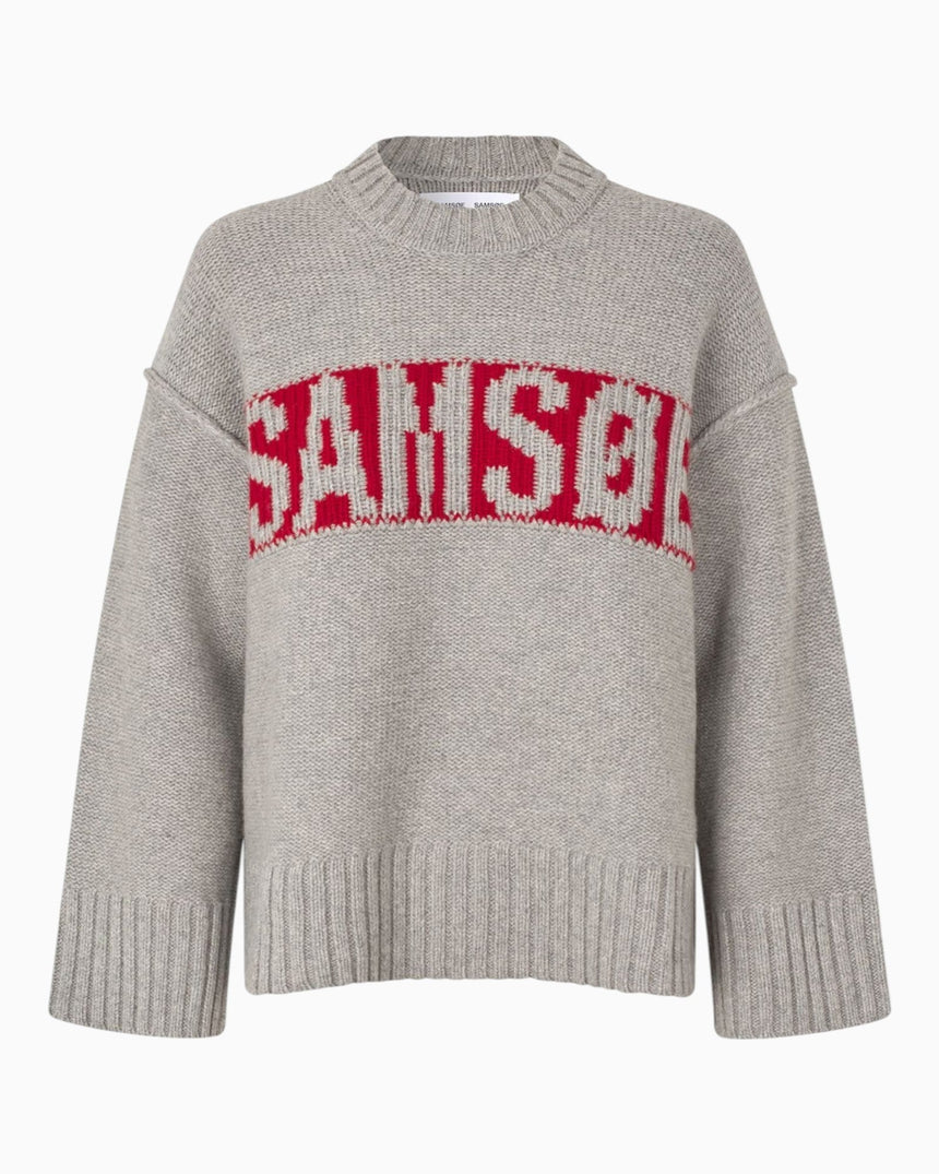 Samsøe Samsøe Sakeiku Samsoe Sweater Grey Mel.