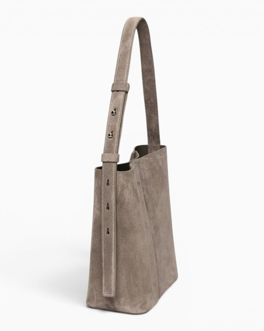 SAYÉS Medium Tote Plissé Suede Kadın Omuz Çantası
