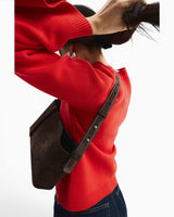 SAYÉS Small Tote Plissé Suede Kadın Omuz Çantası