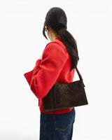 SAYÉS Small Tote Plissé Suede Kadın Omuz Çantası