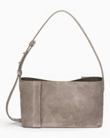 SAYÉS Small Tote Plissé Suede Kadın Omuz Çantası Sand Beige
