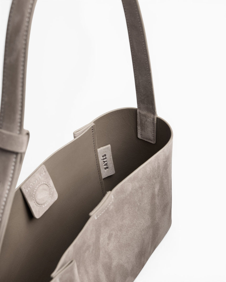 SAYÉS Small Tote Plissé Suede Kadın Omuz Çantası
