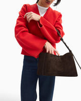 SAYÉS Small Tote Plissé Suede Kadın Omuz Çantası