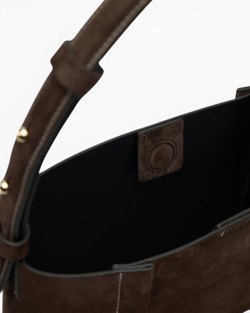 SAYÉS Small Tote Plissé Suede Kadın Omuz Çantası