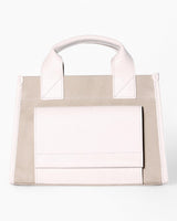 SAYÉS Stitched Pocket Mini Kadın Omuz Çantası Beige and Off - White