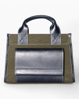 SAYÉS Stitched Pocket Mini Kadın Omuz Çantası Khaki and Black