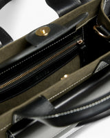 SAYÉS Stitched Pocket Mini Kadın Omuz Çantası Khaki and Black