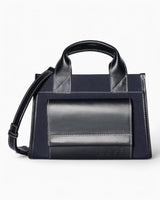 SAYÉS Stitched Pocket Mini Kadın Omuz Çantası Navy and Black