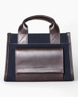 SAYÉS Stitched Pocket Mini Kadın Omuz Çantası Navy and Brown