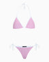 Soon To Be Announced Stripes Bikini Set Pink Stripes