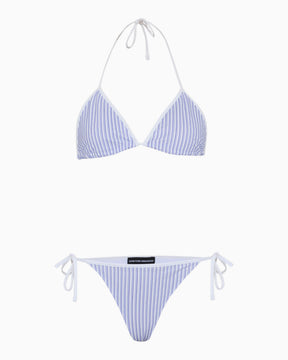 Soon To Be Announced Stripes Bikini Set Purple Stripes