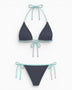 Soon To Be Announced Piped Bikini Set Anthracite