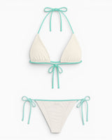 Soon To Be Announced Piped Bikini Set White
