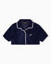 Soon To Be Announced S Logo Crop Terry Bowling Havlu Kadın Gömlek Navy