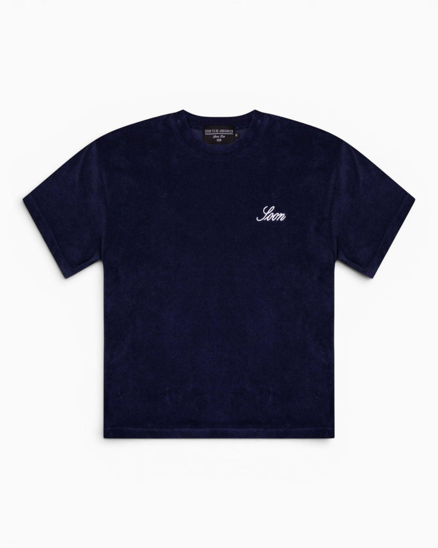 Soon To Be Announced Soon Logo Terry Havlu Kadın T-Shirt Navy