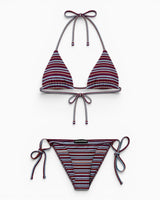 Soon To Be Announced Tangled Bikini Set Burgundy