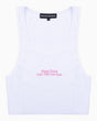 Soon To Be Announced Your Eyes Only Crop Kadın Tank Top White
