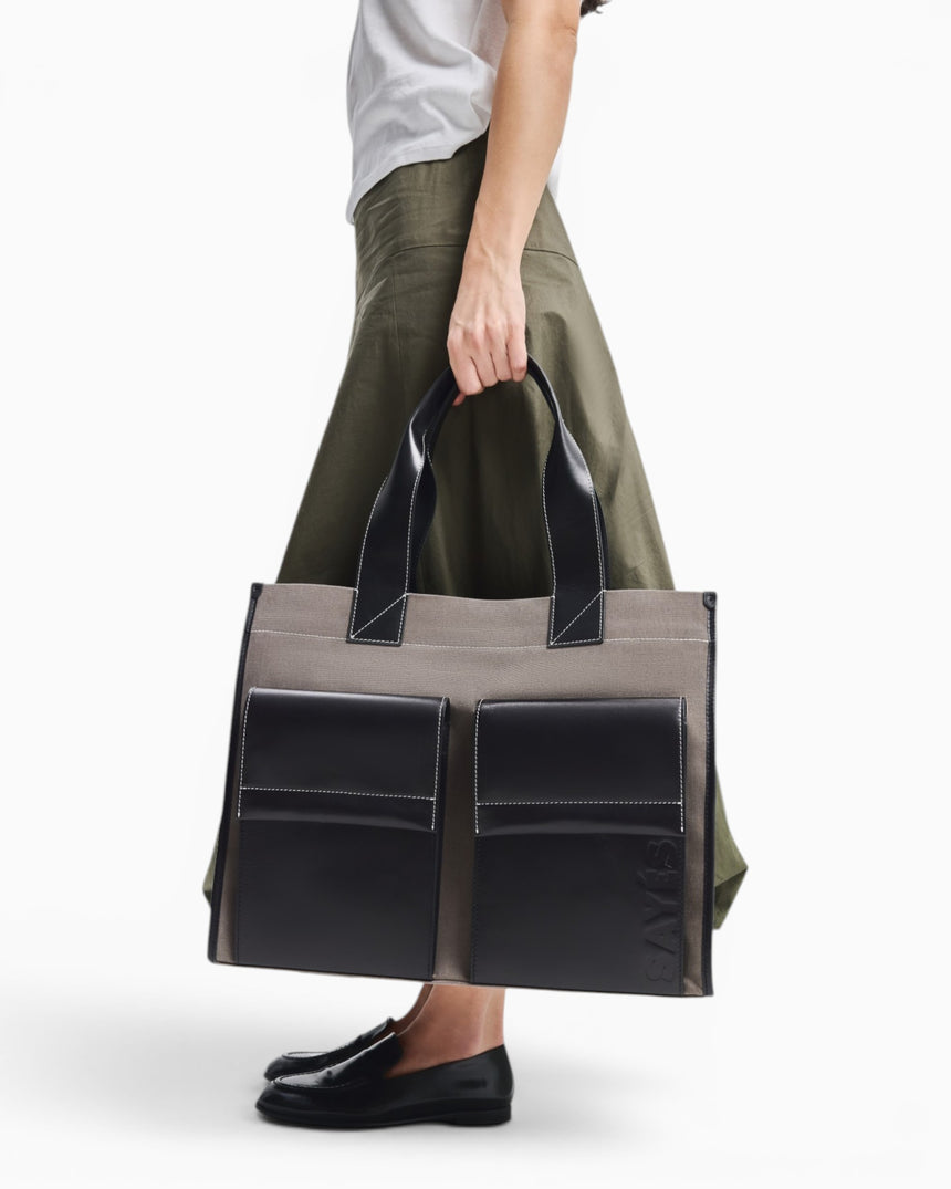 SAYÉS Stitched Pocket Maxi Kadın Omuz Çantası