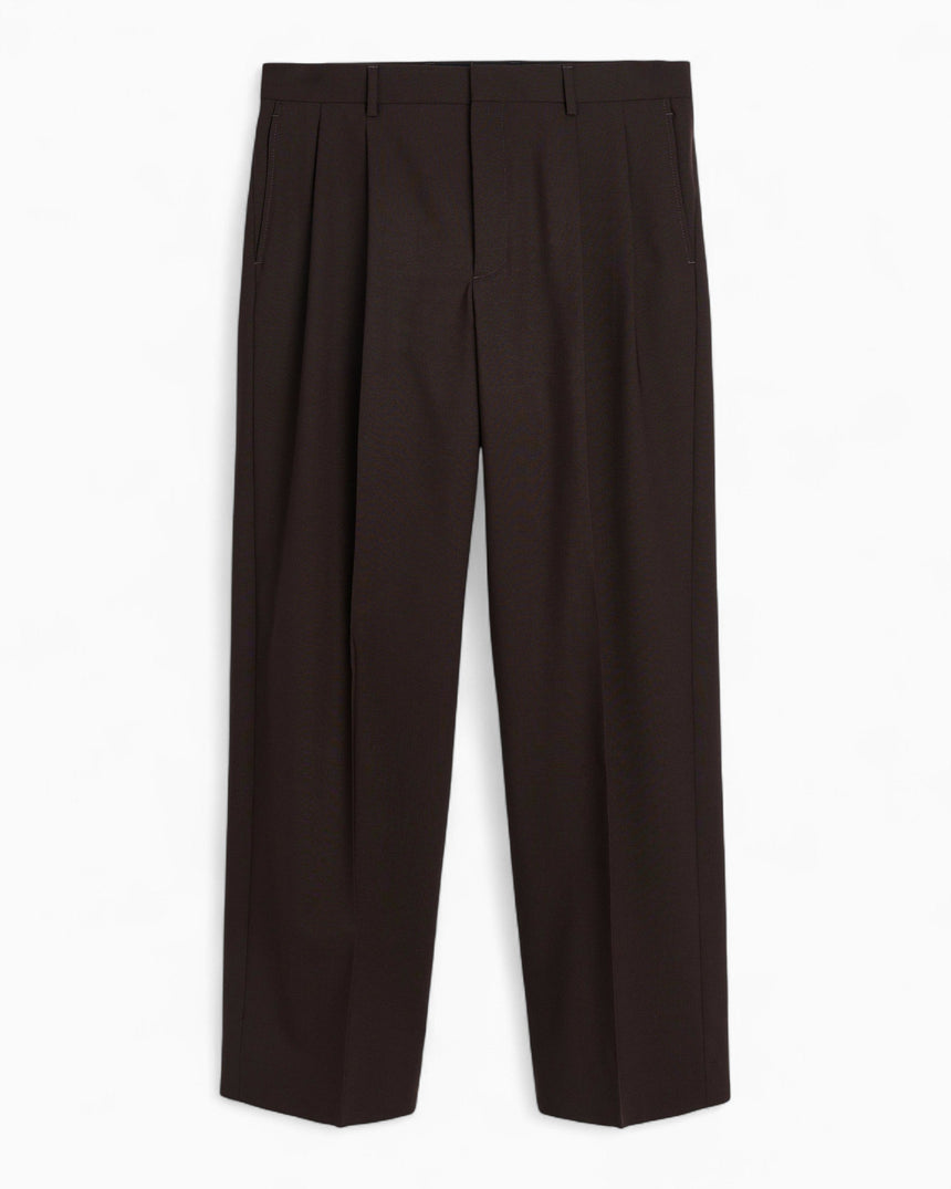Sunflower Wide Pleated Erkek Pantolon Brown