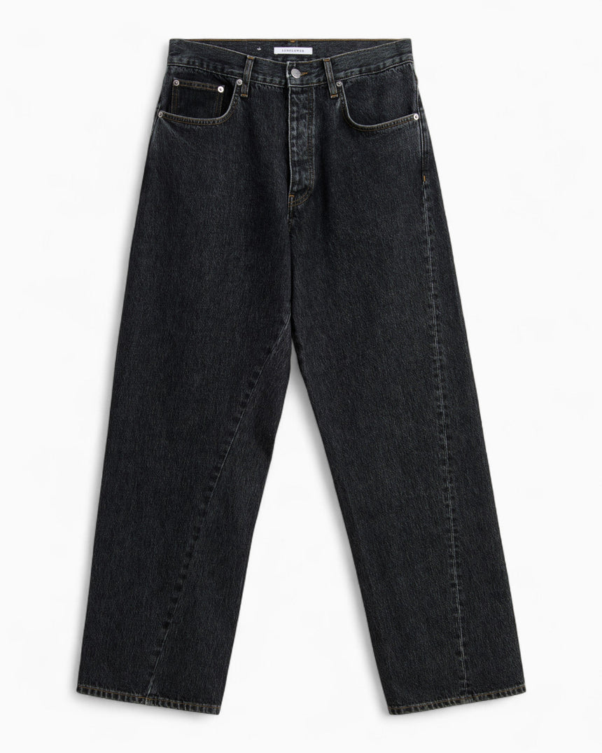 Sunflower Wide Twist Erkek Denim Pantolon Black Stone