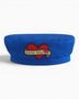 tête bleue Coeur Canvas French Beret Electric Blue