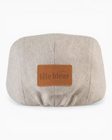 tête bleue Darel Flat Linen Cap