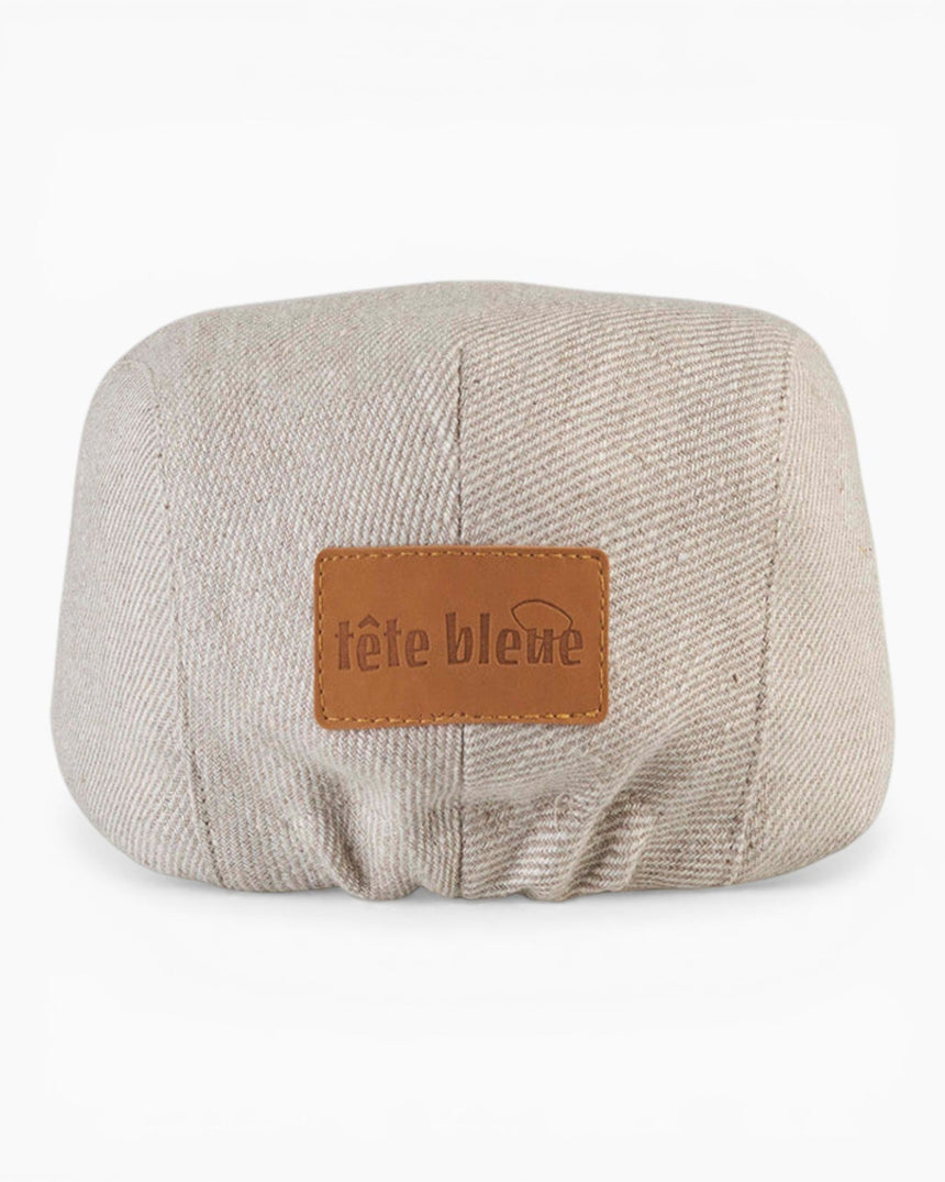 tête bleue Darel Flat Linen Cap